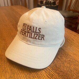 Men's Falls Fertilizer Beige Metal Buckle Strap Baseball Hat Cap by District